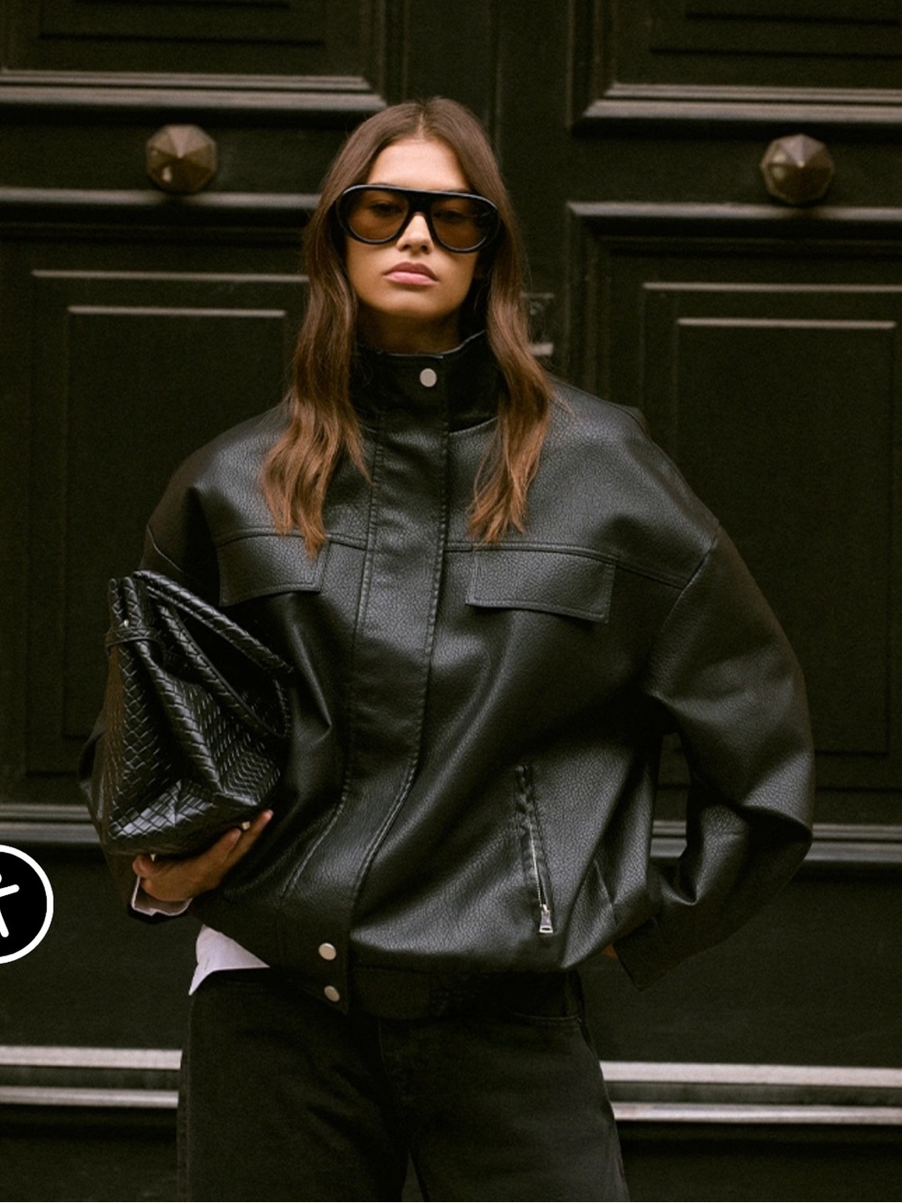 Pretty Little Thing - Oversized Leather Jacket